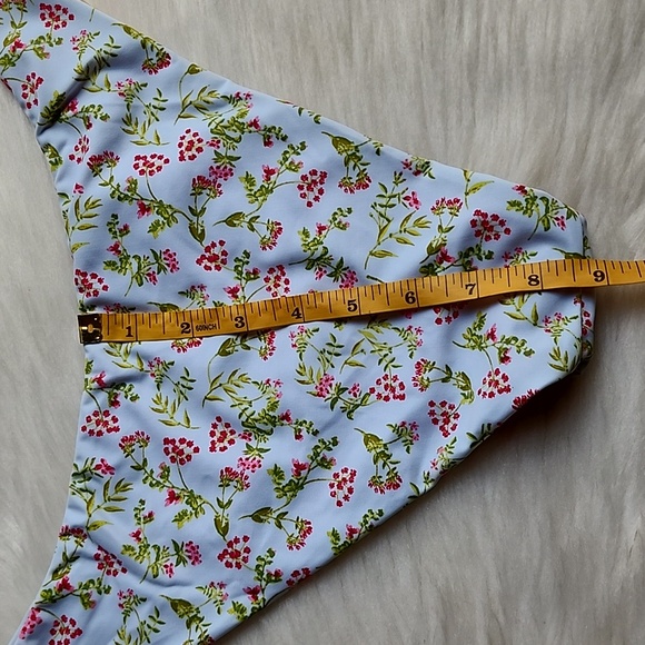 J. CREW Curved-Waist Cheeky Bikini Bottom Cloud Meadow Floral Women's MEDIUM NWT - Picture 7 of 12